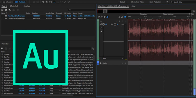 Sonix + Adobe Audition | Sonix integrates with many popular multimedia editing applications including Adobe Audition.