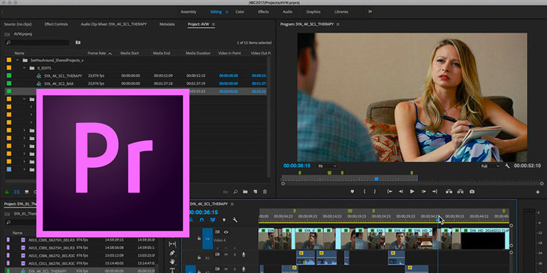 Sonix + Adobe Premiere | Sonix s'intègre à de nombreuses applications de montage multimédia populaires, y compris  Adobe Premiere.