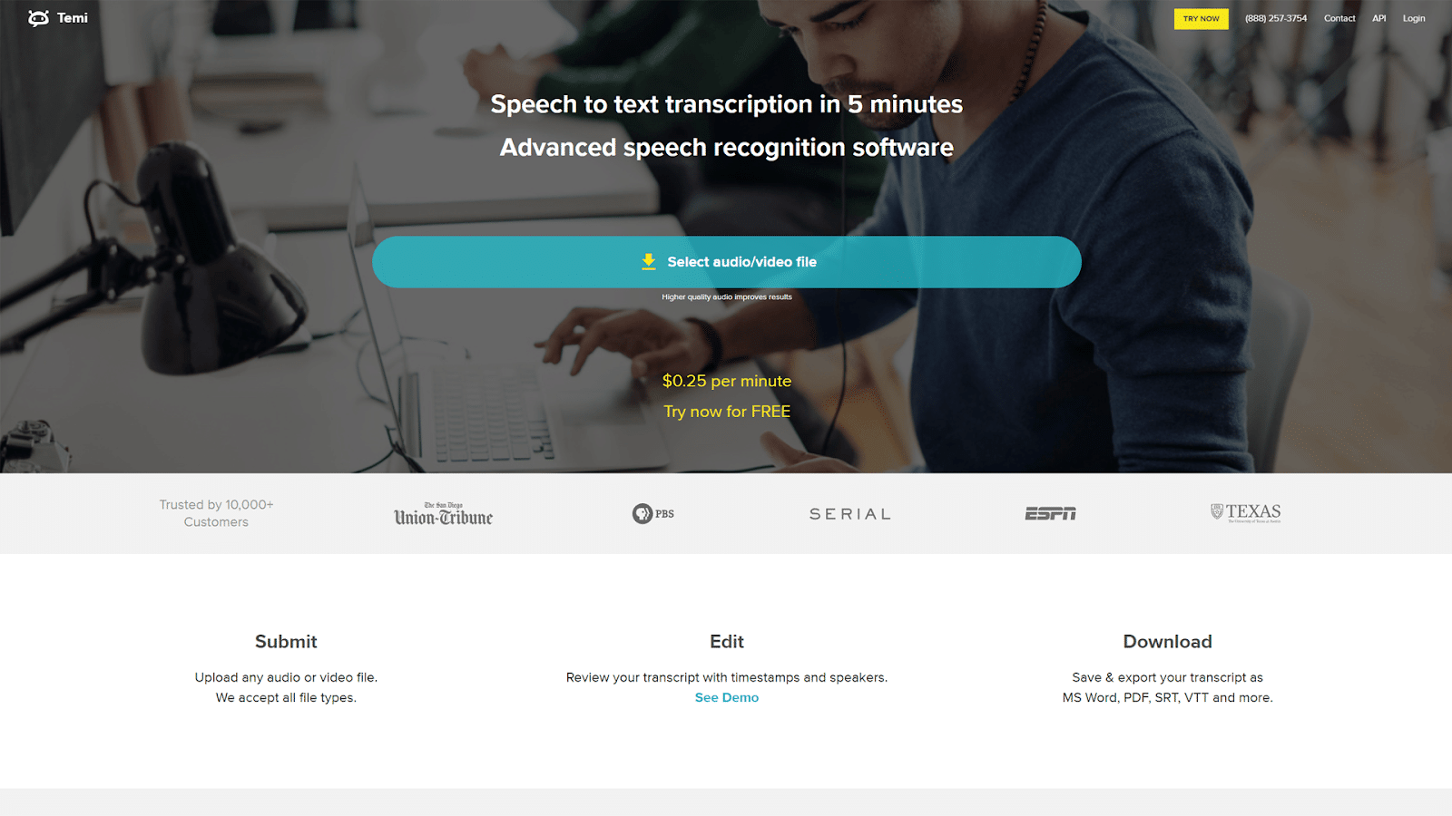 Temi homepage