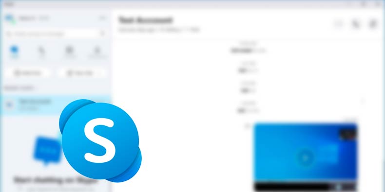 Skype integration screenshot