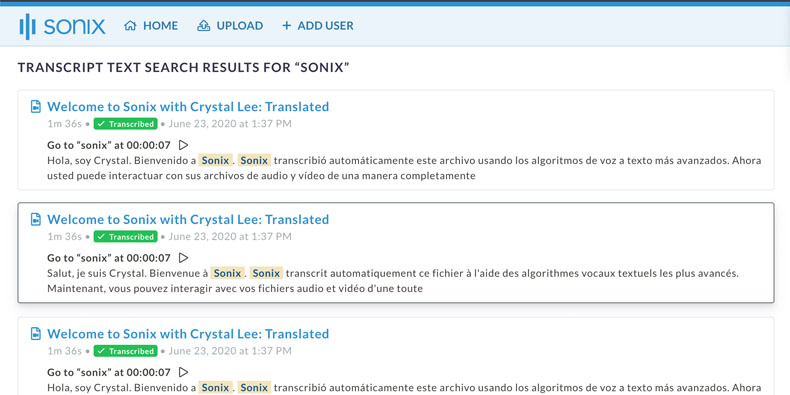 Advanced search with filters