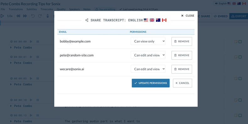 File-level permission controls